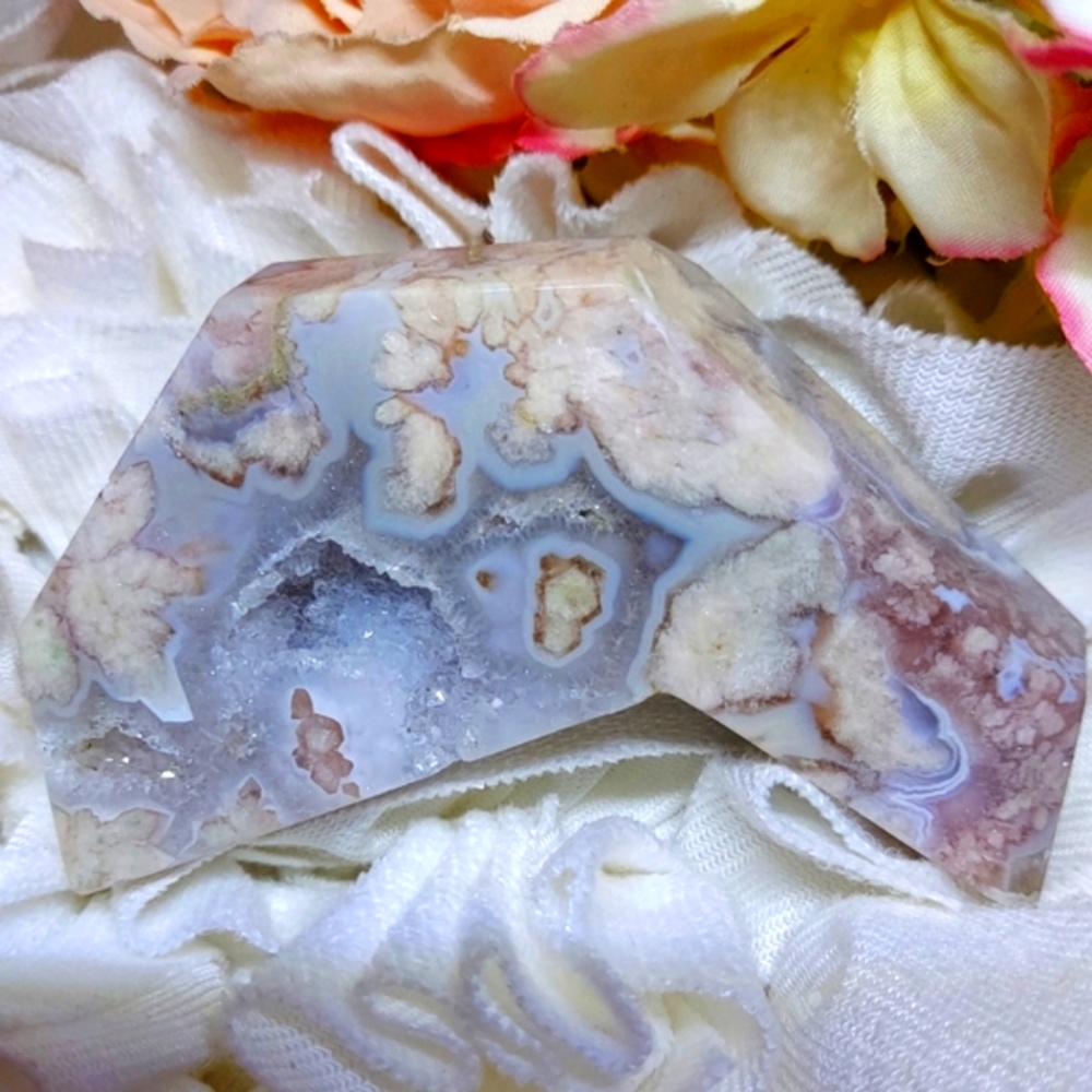 Pink Amethyst Flower Agate Freeform